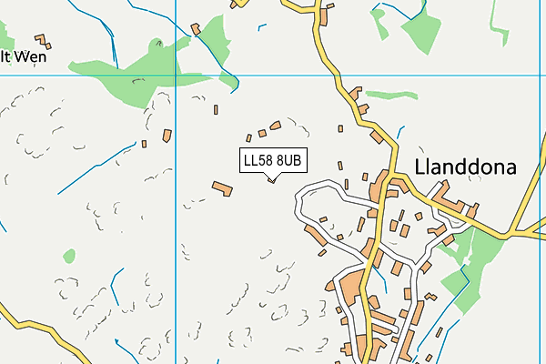 LL58 8UB map - OS VectorMap District (Ordnance Survey)