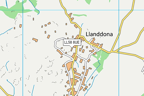 LL58 8UE map - OS VectorMap District (Ordnance Survey)