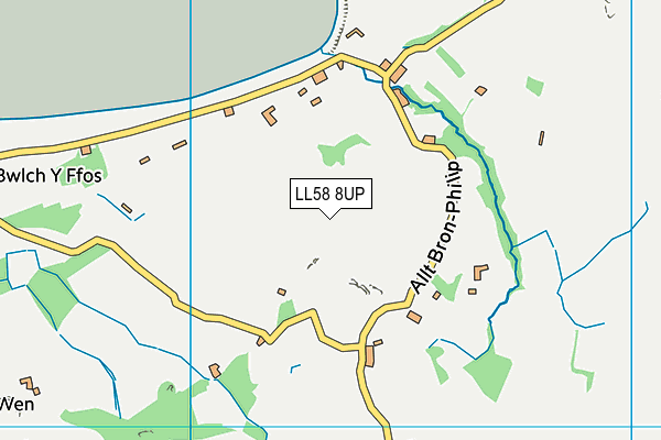 LL58 8UP map - OS VectorMap District (Ordnance Survey)