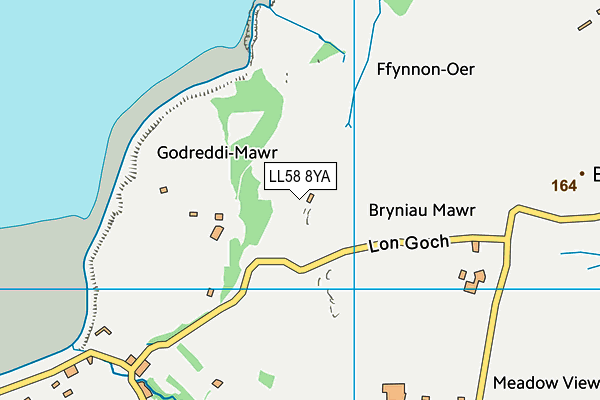 LL58 8YA map - OS VectorMap District (Ordnance Survey)