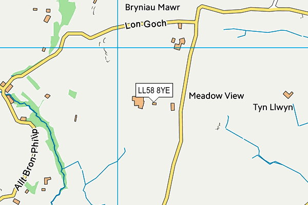 LL58 8YE map - OS VectorMap District (Ordnance Survey)