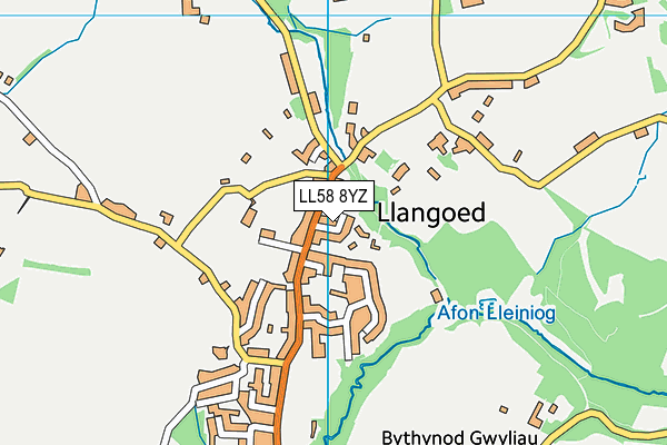 LL58 8YZ map - OS VectorMap District (Ordnance Survey)
