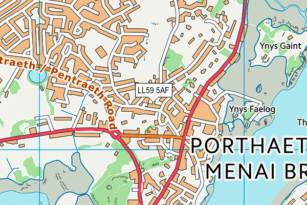 LL59 5AF map - OS VectorMap District (Ordnance Survey)