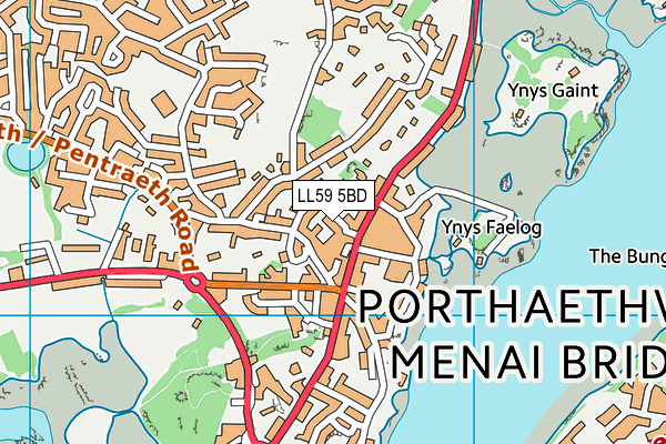 LL59 5BD map - OS VectorMap District (Ordnance Survey)