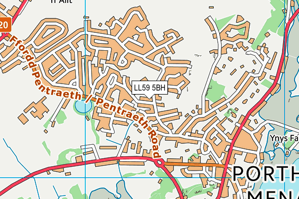 LL59 5BH map - OS VectorMap District (Ordnance Survey)