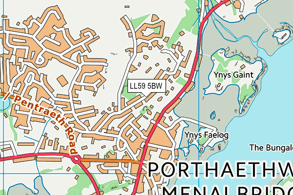 LL59 5BW map - OS VectorMap District (Ordnance Survey)