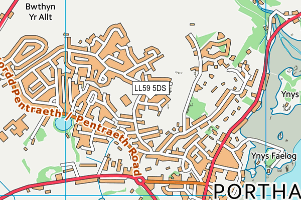 LL59 5DS map - OS VectorMap District (Ordnance Survey)