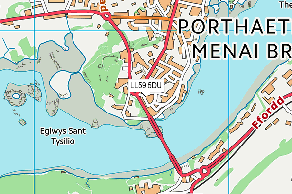 LL59 5DU map - OS VectorMap District (Ordnance Survey)