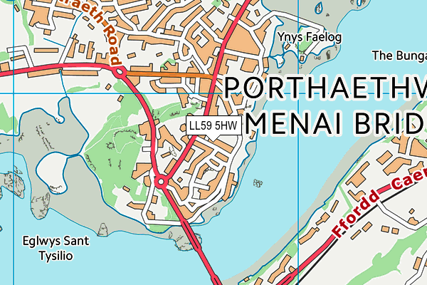 LL59 5HW map - OS VectorMap District (Ordnance Survey)