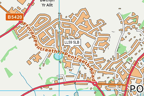 LL59 5LB map - OS VectorMap District (Ordnance Survey)