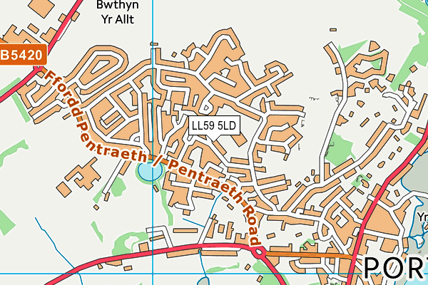 LL59 5LD map - OS VectorMap District (Ordnance Survey)