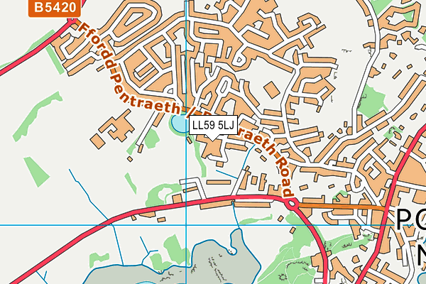 LL59 5LJ map - OS VectorMap District (Ordnance Survey)