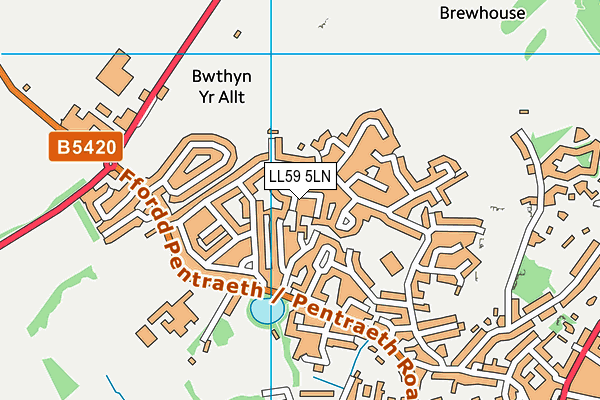 LL59 5LN map - OS VectorMap District (Ordnance Survey)