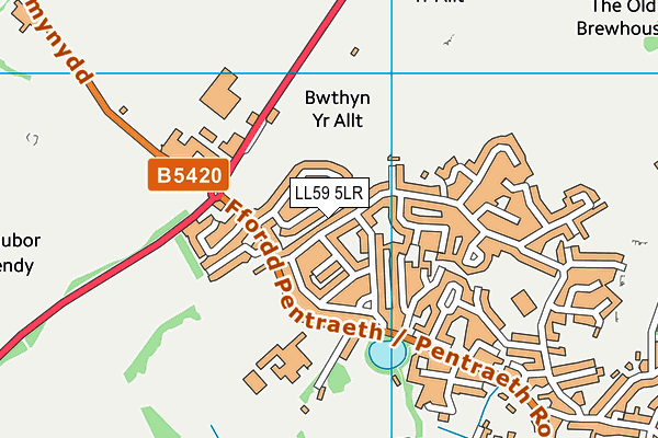 LL59 5LR map - OS VectorMap District (Ordnance Survey)
