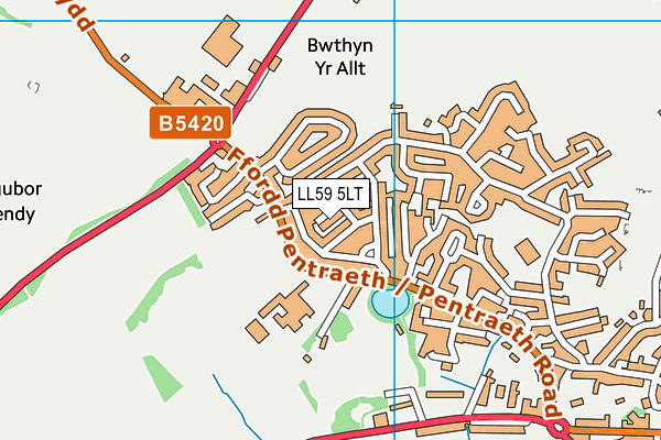 LL59 5LT map - OS VectorMap District (Ordnance Survey)