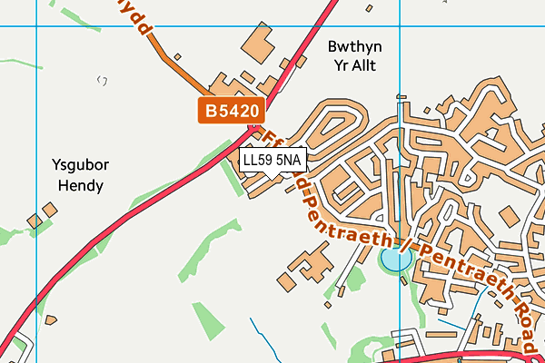 LL59 5NA map - OS VectorMap District (Ordnance Survey)