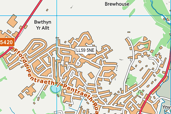 LL59 5NE map - OS VectorMap District (Ordnance Survey)