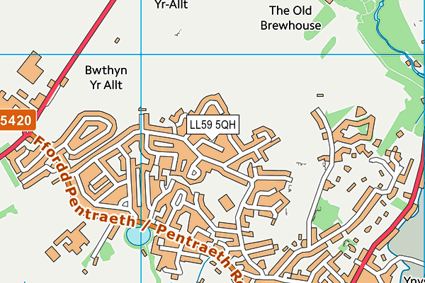 LL59 5QH map - OS VectorMap District (Ordnance Survey)
