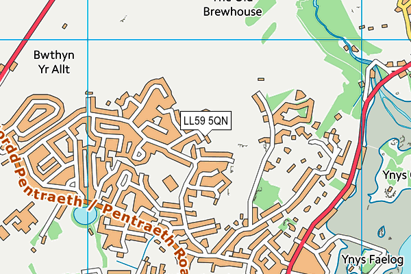 LL59 5QN map - OS VectorMap District (Ordnance Survey)