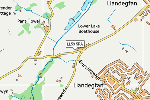 LL59 5RA map - OS VectorMap District (Ordnance Survey)
