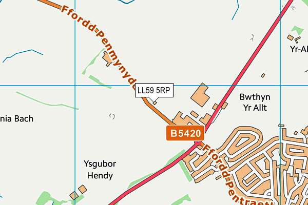 LL59 5RP map - OS VectorMap District (Ordnance Survey)