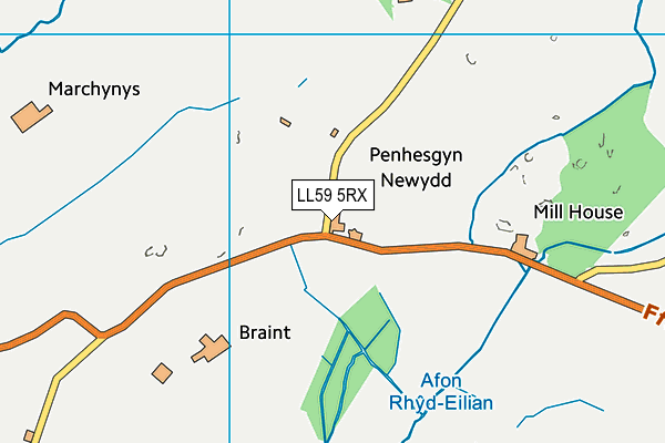 LL59 5RX map - OS VectorMap District (Ordnance Survey)