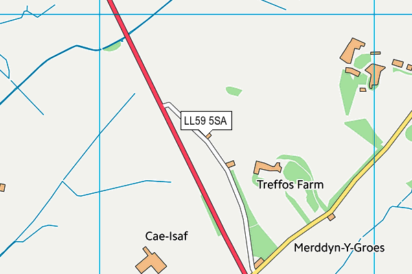 LL59 5SA map - OS VectorMap District (Ordnance Survey)