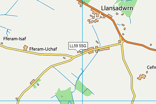 LL59 5SG map - OS VectorMap District (Ordnance Survey)