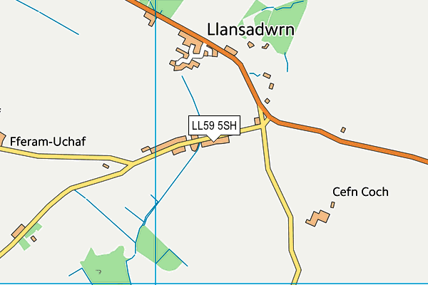 LL59 5SH map - OS VectorMap District (Ordnance Survey)