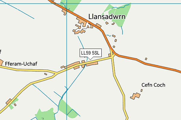 LL59 5SL map - OS VectorMap District (Ordnance Survey)