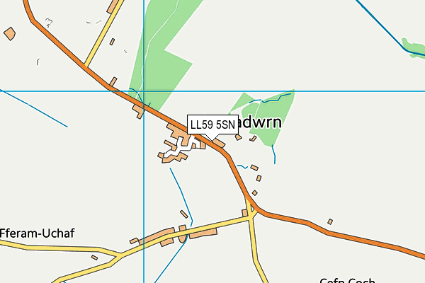 LL59 5SN map - OS VectorMap District (Ordnance Survey)