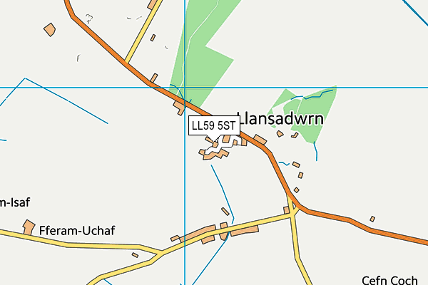 LL59 5ST map - OS VectorMap District (Ordnance Survey)
