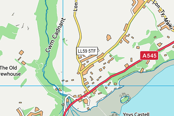 LL59 5TF map - OS VectorMap District (Ordnance Survey)