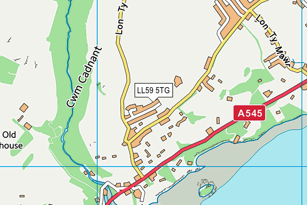 LL59 5TG map - OS VectorMap District (Ordnance Survey)