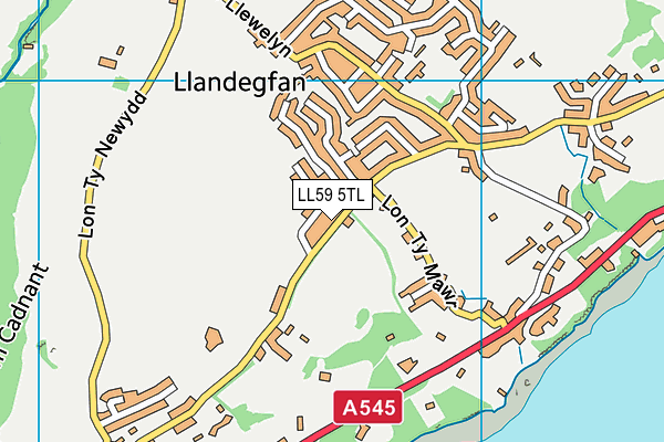 LL59 5TL map - OS VectorMap District (Ordnance Survey)