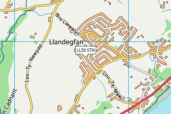 LL59 5TN map - OS VectorMap District (Ordnance Survey)