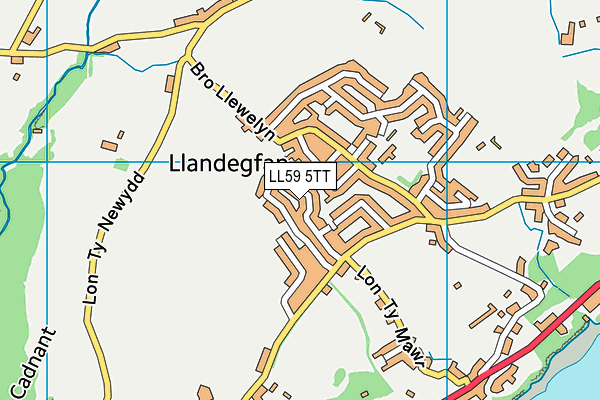 LL59 5TT map - OS VectorMap District (Ordnance Survey)
