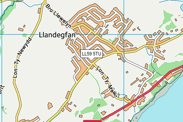 LL59 5TU map - OS VectorMap District (Ordnance Survey)