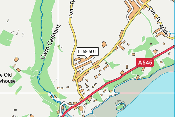 LL59 5UT map - OS VectorMap District (Ordnance Survey)