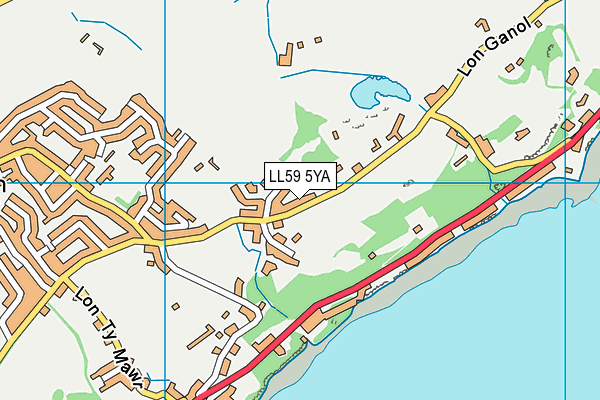 LL59 5YA map - OS VectorMap District (Ordnance Survey)