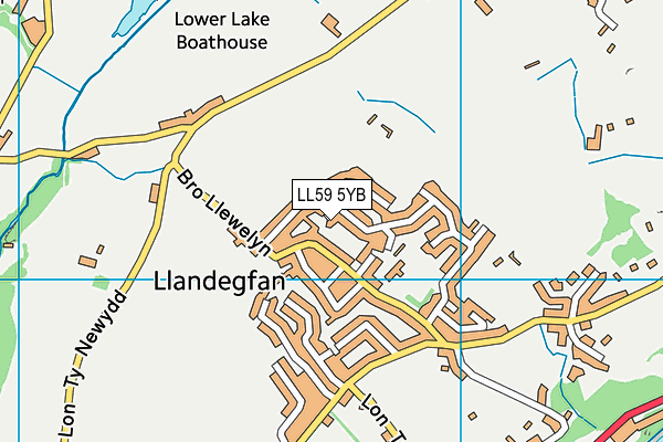 LL59 5YB map - OS VectorMap District (Ordnance Survey)