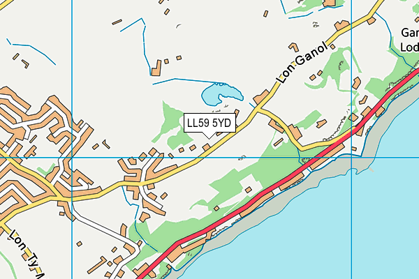 LL59 5YD map - OS VectorMap District (Ordnance Survey)