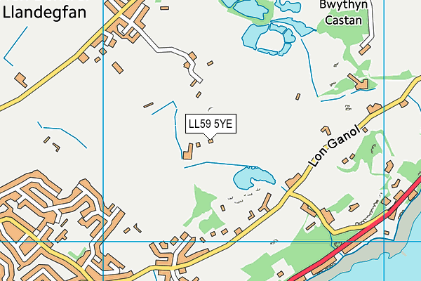 LL59 5YE map - OS VectorMap District (Ordnance Survey)