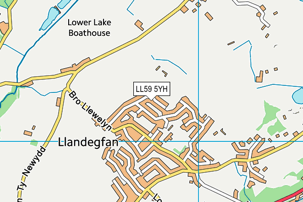 LL59 5YH map - OS VectorMap District (Ordnance Survey)