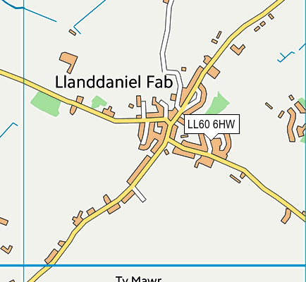 LL60 6HW map - OS VectorMap District (Ordnance Survey)