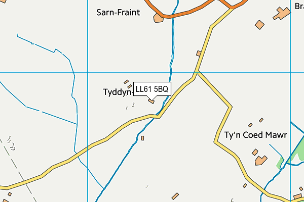 LL61 5BQ map - OS VectorMap District (Ordnance Survey)