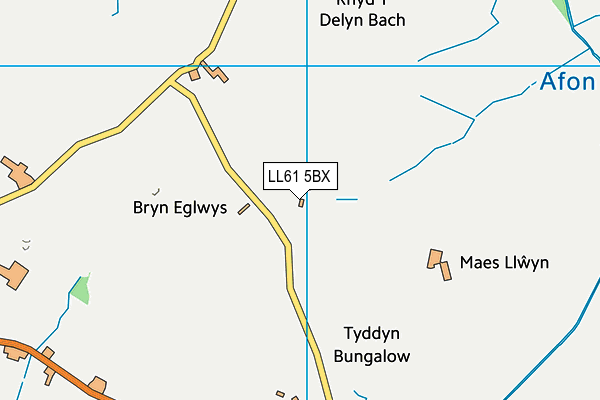 LL61 5BX map - OS VectorMap District (Ordnance Survey)