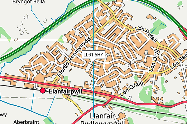 LL61 5HY map - OS VectorMap District (Ordnance Survey)