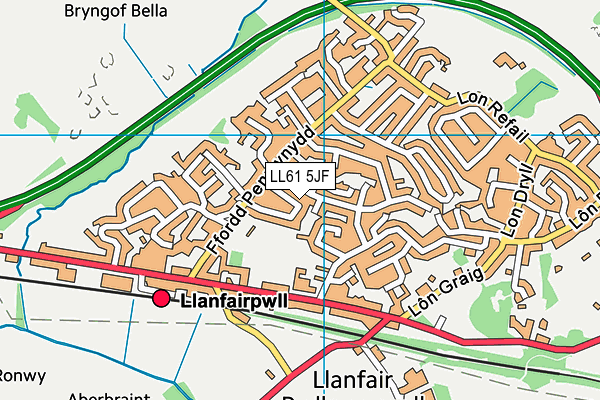 LL61 5JF map - OS VectorMap District (Ordnance Survey)