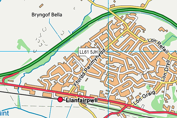 LL61 5JH map - OS VectorMap District (Ordnance Survey)